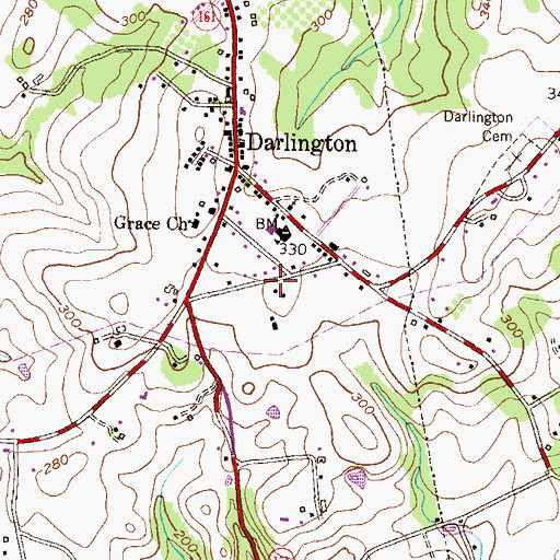 Topographic Map of Friends Meeting House (historical), MD