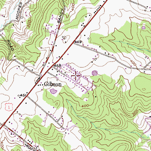 Topographic Map of Gibson Manor, MD