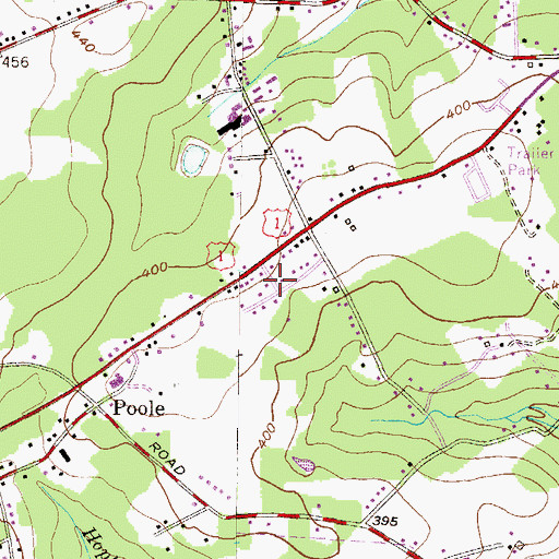 Topographic Map of Gladstone Acres, MD