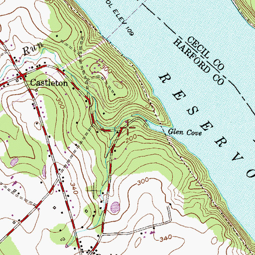 Topographic Map of Glen Cove (historical), MD