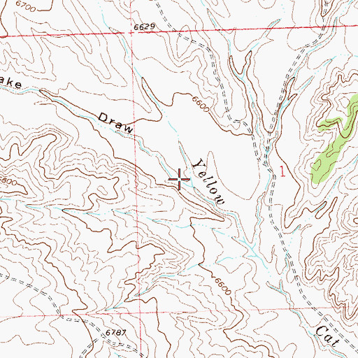 Topographic Map of Lake Draw, CO