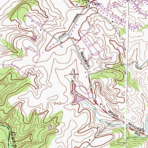 Topographic Map of Glen Elyn, MD