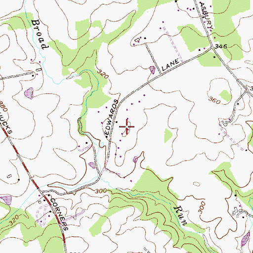 Topographic Map of Harford Ranchettes, MD