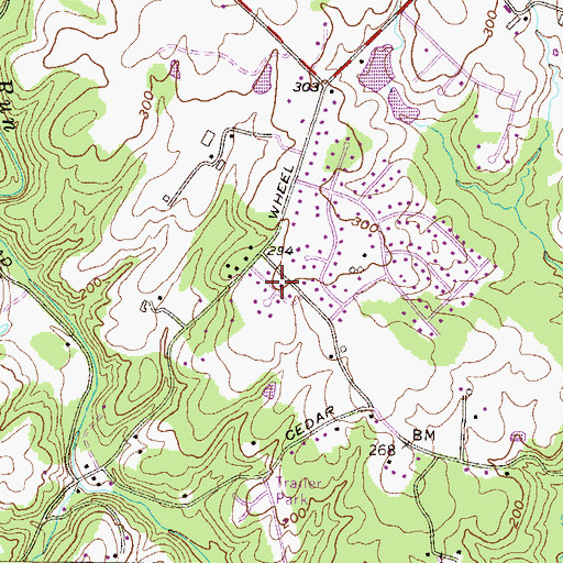 Topographic Map of Harold Heights, MD