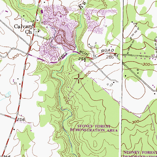 Topographic Map of Hemlock Ridge, MD