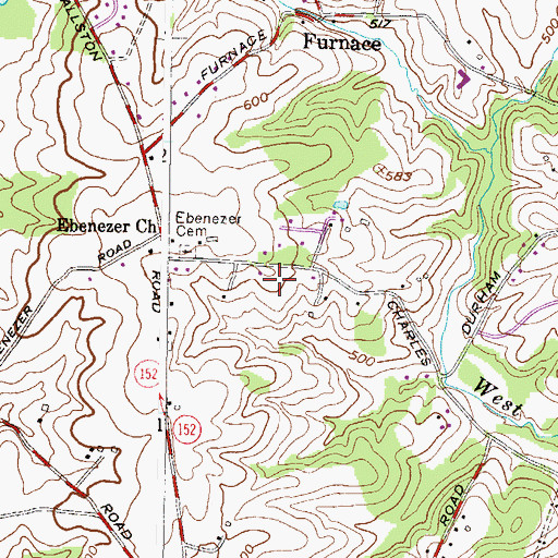 Topographic Map of Highview Estates, MD