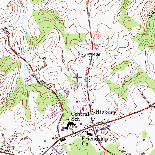 Topographic Map of Hill-N-Dale, MD