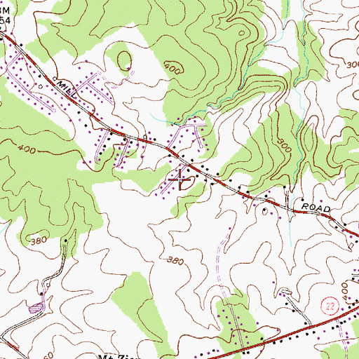 Topographic Map of Hillview, MD