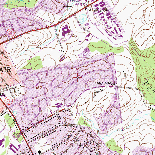 Topographic Map of Homestead Village, MD