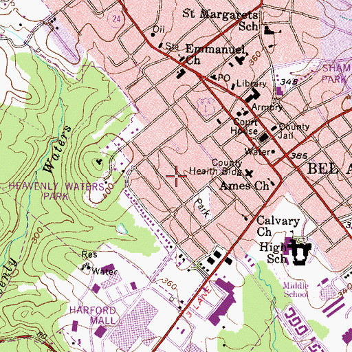 Topographic Map of Howard Park, MD