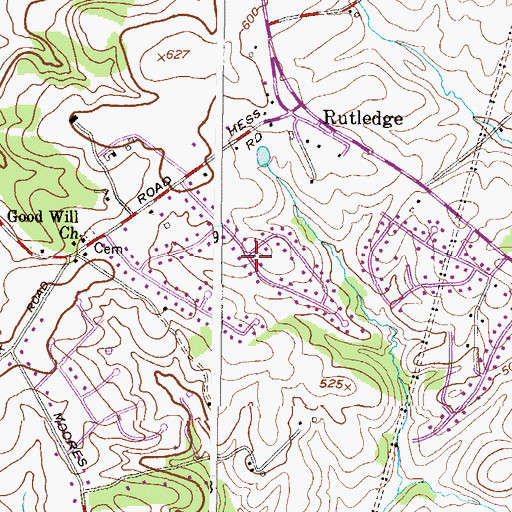 Topographic Map of Huntington, MD