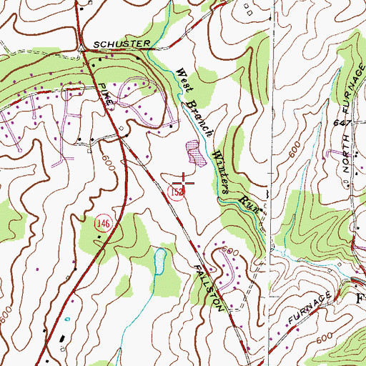 Topographic Map of Jarrettsville Park, MD