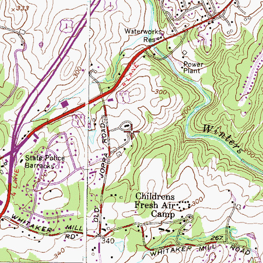 Topographic Map of Joppa Hills, MD