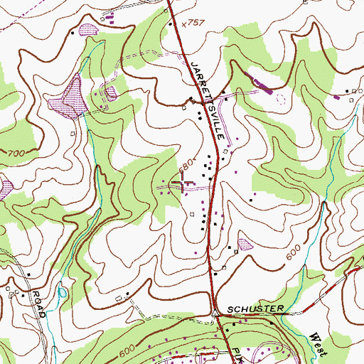 Topographic Map of Kinhart Manor, MD