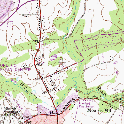 Topographic Map of Longmeadow, MD