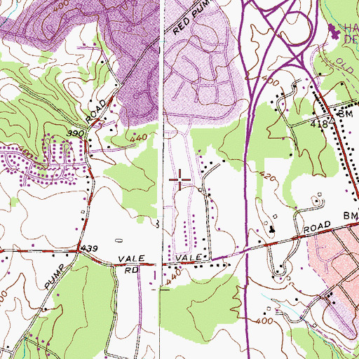 Topographic Map of Marywood, MD