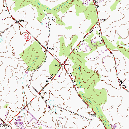 Topographic Map of Michaels Corner, MD