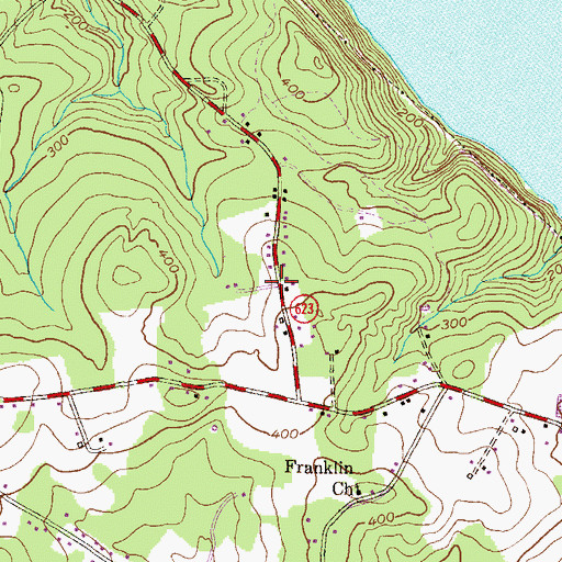 Topographic Map of Millers Store, MD