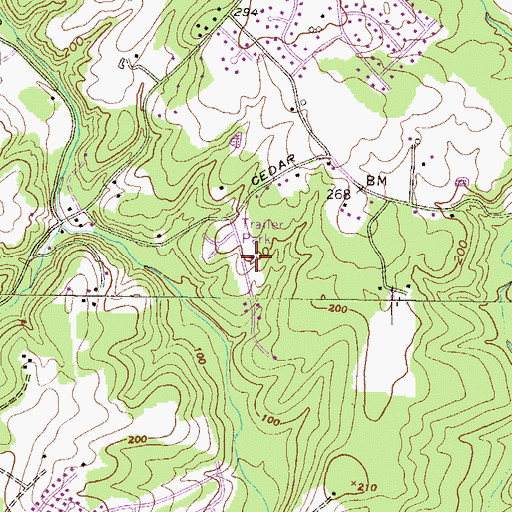 Topographic Map of Northridge, MD