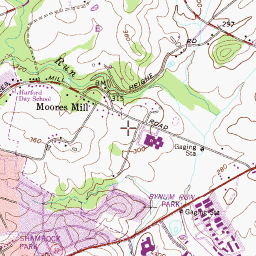 Topographic Map of Oak Ridge, MD