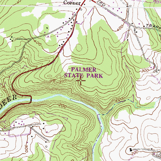 Topographic Map of Palmer State Park, MD