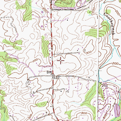 Topographic Map of Pegasus Estates, MD