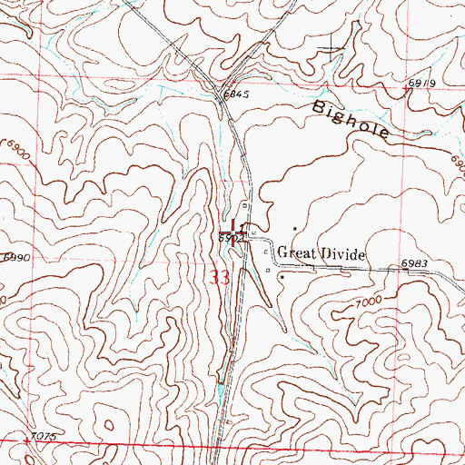 Topographic Map of Great Divide, CO