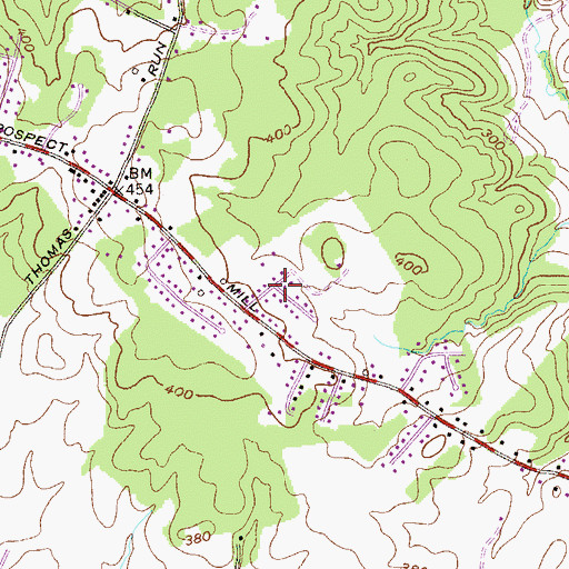 Topographic Map of Prospect Heights, MD