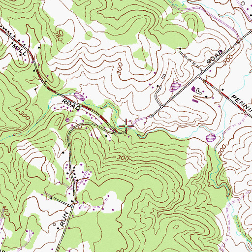 Topographic Map of Ruffs Mill (historical), MD