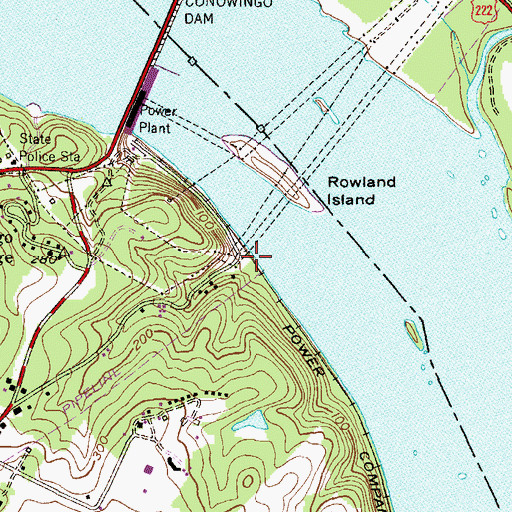 Topographic Map of Shures Landing, MD