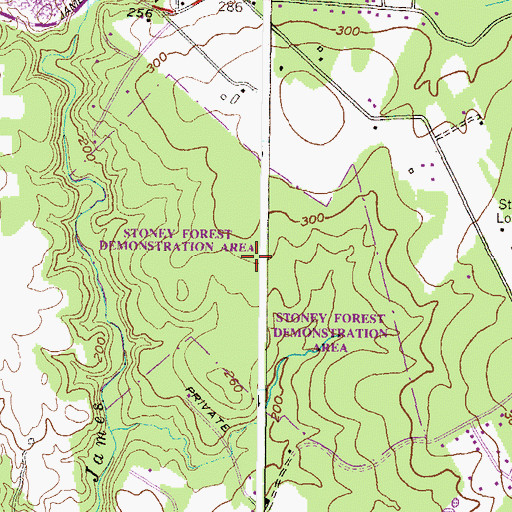 Topographic Map of Stoney Forest Demonstration Area, MD