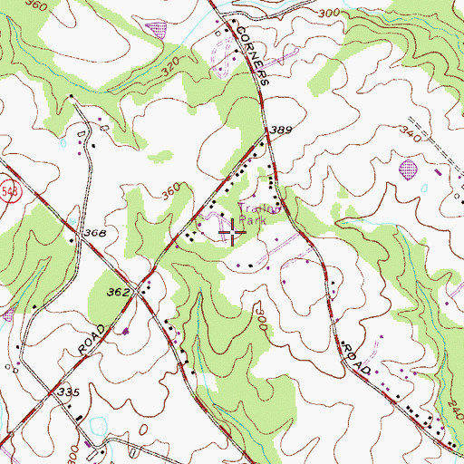 Topographic Map of Fountain Green Mobile Home Park, MD