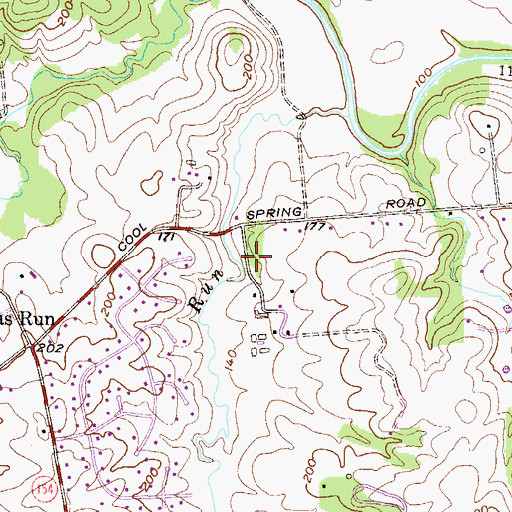 Topographic Map of Todd Estates, MD
