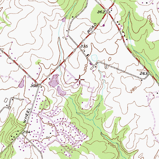 Topographic Map of Todd Lakes, MD