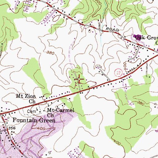 Topographic Map of Tudor Forest, MD