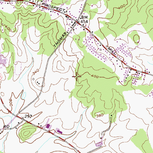 Topographic Map of Tudor Manor, MD