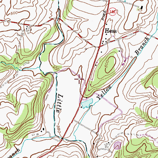 Topographic Map of Verdant Valley, MD