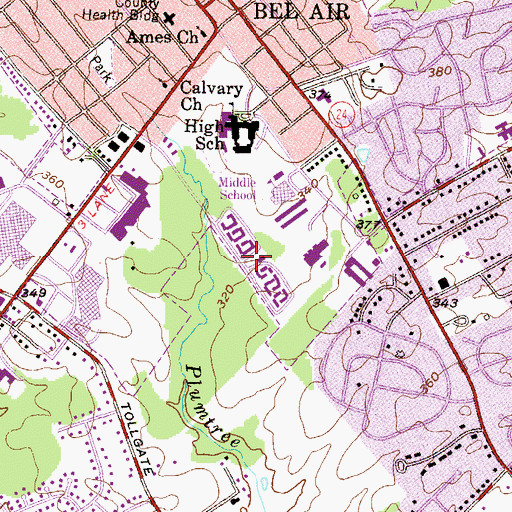 Topographic Map of Wakefield Manor, MD