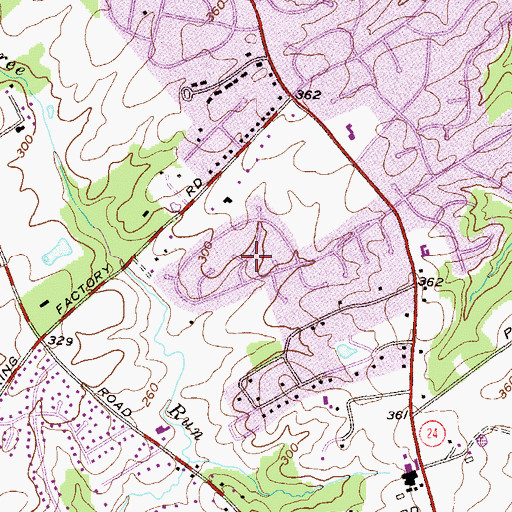 Topographic Map of West Riding, MD