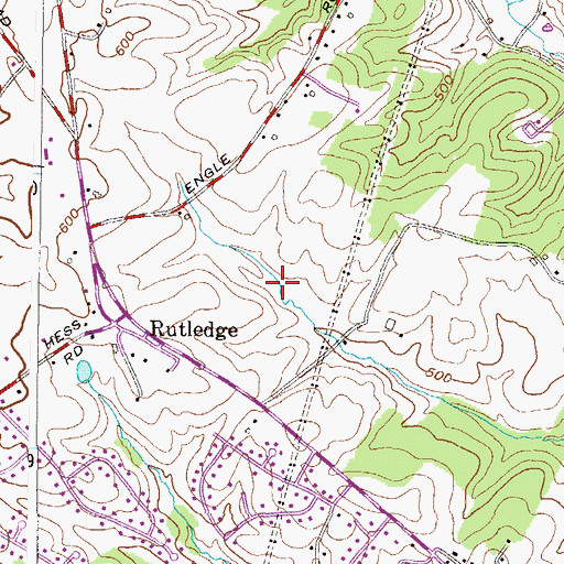 Topographic Map of Woodsbrook, MD