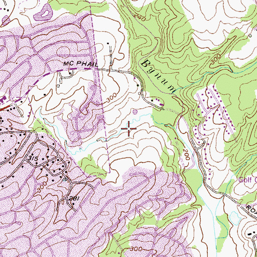 Topographic Map of Worthington Heights, MD