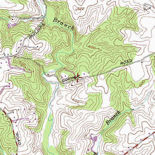 Topographic Map of Briar Ridge, MD