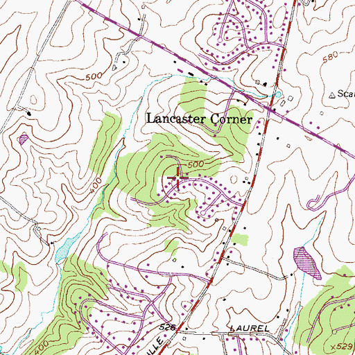 Topographic Map of Charles Manor, MD