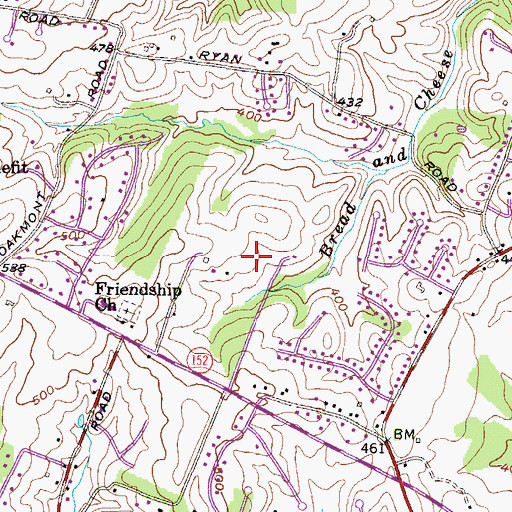 Topographic Map of Falls Crest, MD