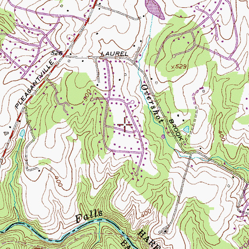 Topographic Map of Fallsmont, MD