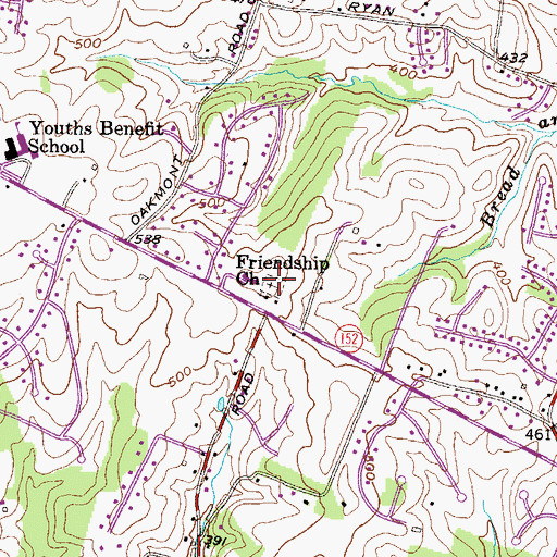 Topographic Map of Fallston United Methodist Church Cemetery, MD