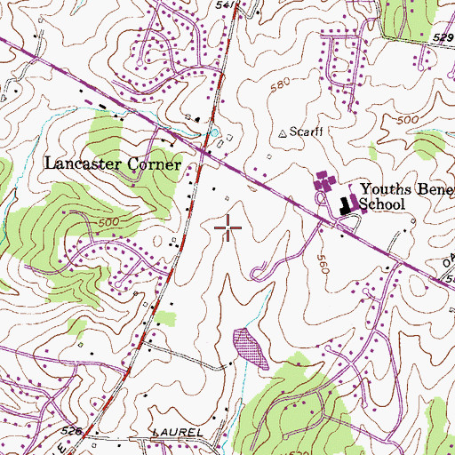 Topographic Map of Grandview Church, MD