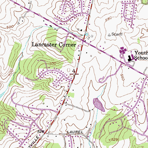 Topographic Map of Grandview Methodist Church, MD