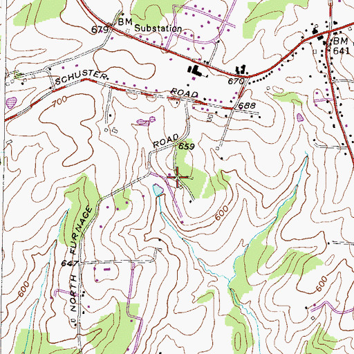 Topographic Map of Green Valley, MD