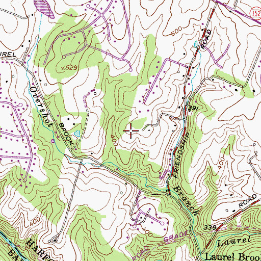 Topographic Map of Gunpowder Farms, MD